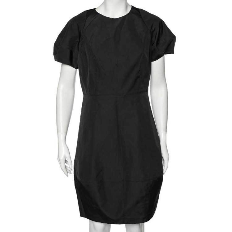 Pre Owned Burberry Vintage Black Synthetic Sheath Dress L