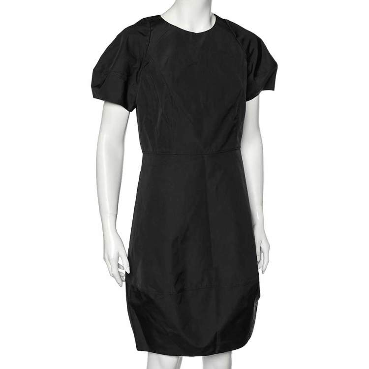 Pre Owned Burberry Vintage Black Synthetic Sheath Dress L