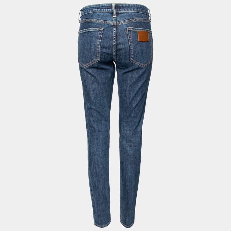 Pre Owned Burberry Blue Denim Skinny Mid-Rise Jeans L