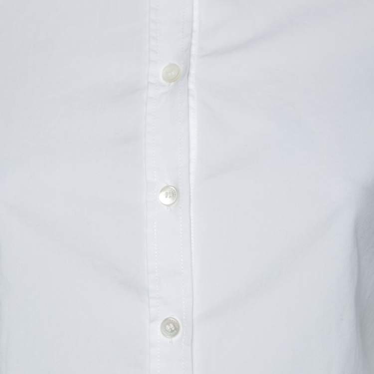 Pre Owned Burberry Brit White Cotton Long Sleeve Button Front Shirt S