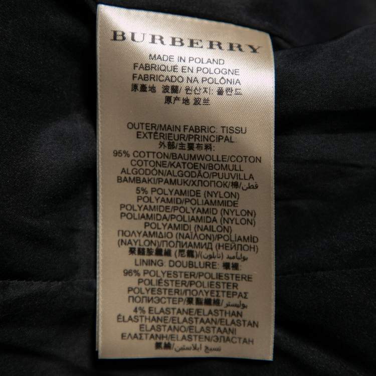 Pre Owned Burberry Black Floral Lace Long Sleeve Blazer S