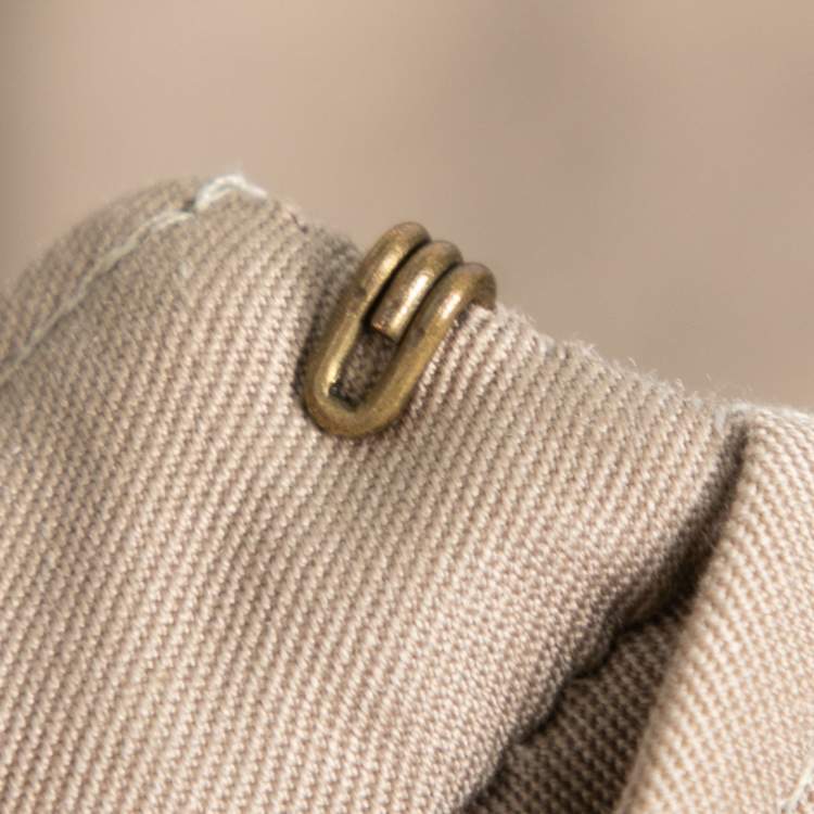 Pre Owned Burberry Vintage Beige Cotton Belted Trench Coat M