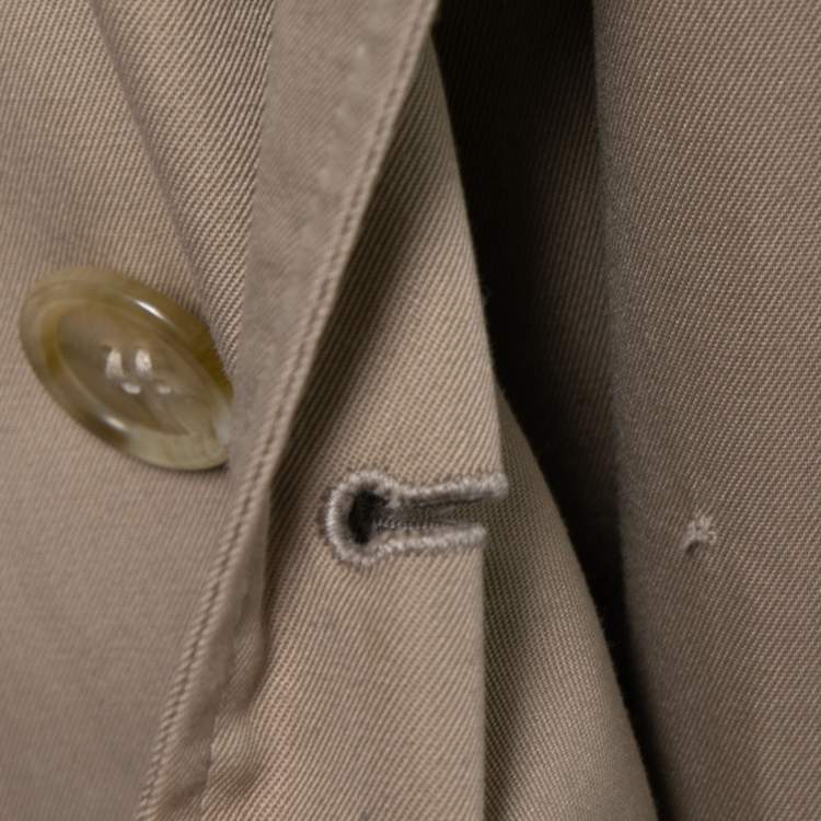 Pre Owned Burberry Vintage Beige Cotton Belted Trench Coat M