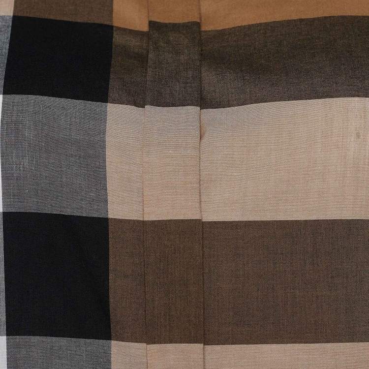 مملوكة مسبقًا Burberry Brown Check Print Cotton Shirt S