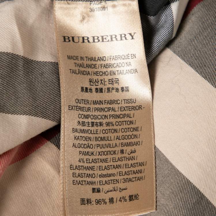 Pre Owned Burberry Beige Nova Check Cotton Button Front Shirt S