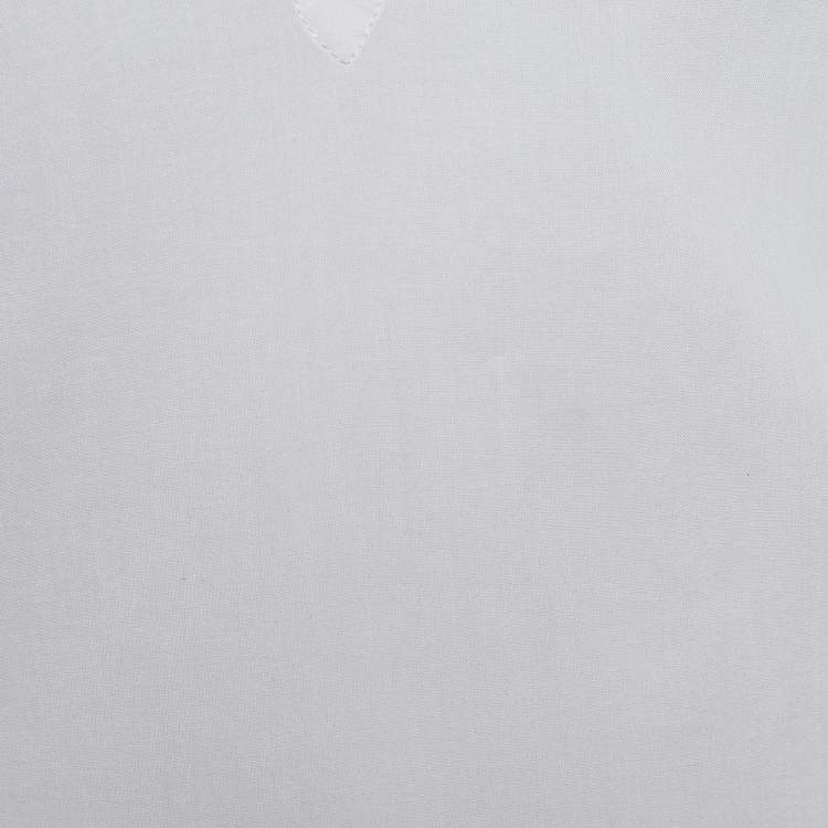 Pre Owned Burberry White Cotton Voile Tunic L