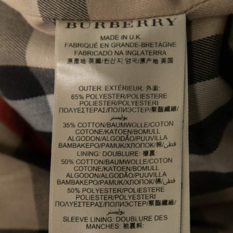 مملوكة مسبقًا Burberry Black Gabardine Double Breasted Belted Trench Coat S