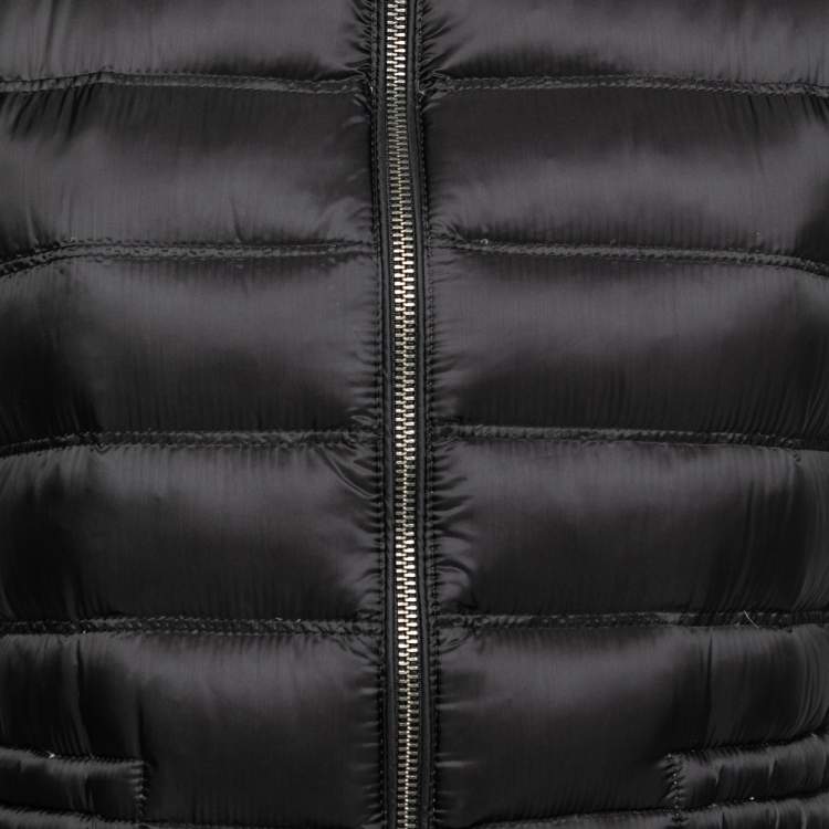 Pre Owned Burberry Brit Black Synthetic Sleeveless Padded Jacket S