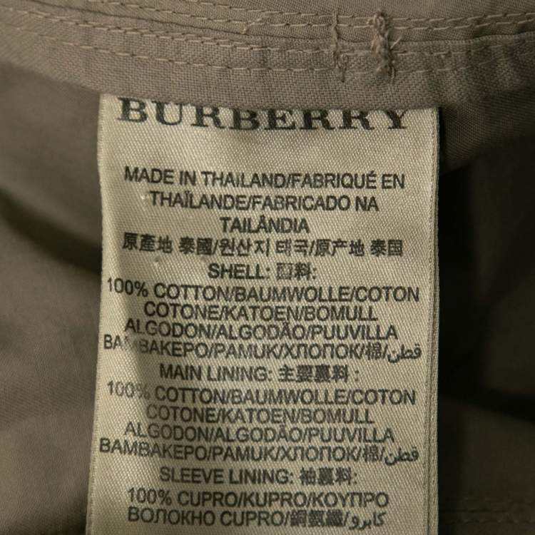 Pre Owned Burberry Brit Beige Cotton Belted Trench Coat S