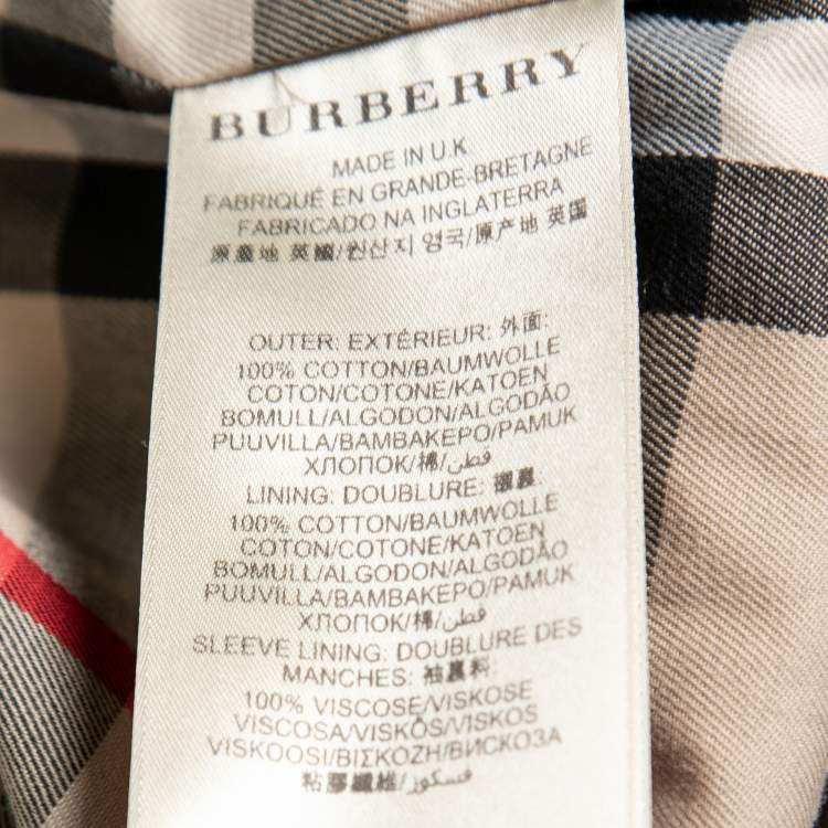 Pre Owned Burberry Beige Cotton Double Breasted Belted Trench Coat M