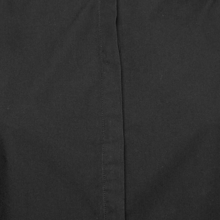 Pre Owned Burberry Black Cotton Button Front Shirt M