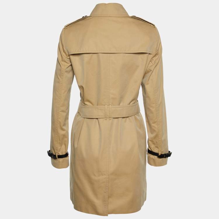 Pre Owned Burberry Beige Cotton Belted Rochester Trench Coat S