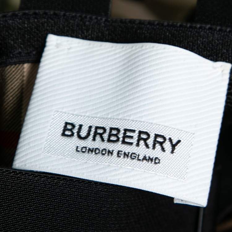Pre Owned Burberry Beige Vintage Check Stretch Jersey Corset Mini Dress S