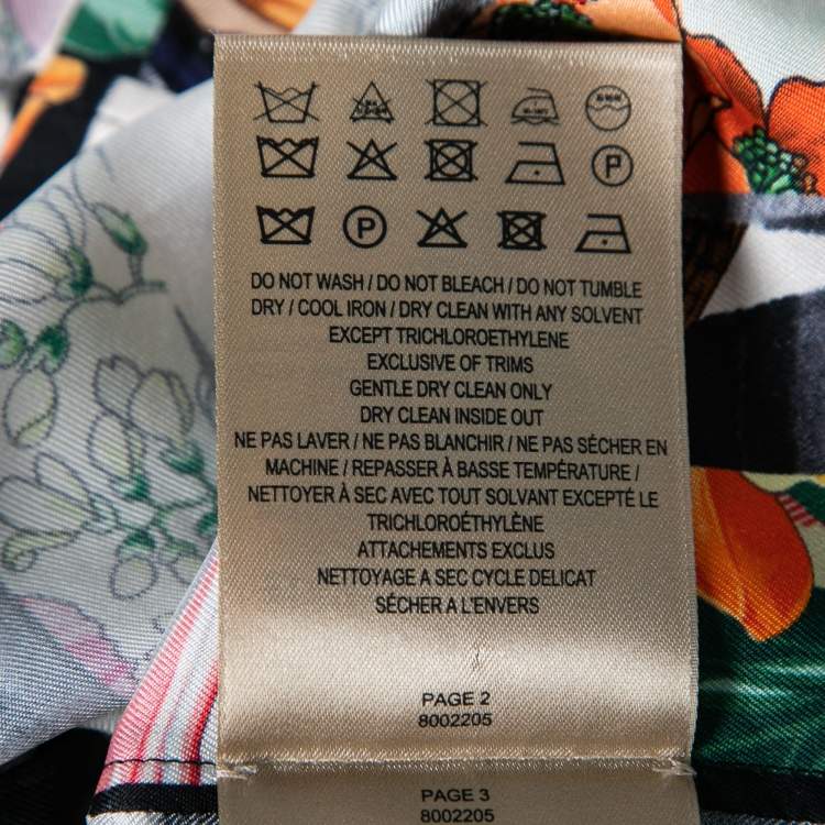 Pre Owned Burberry Multicolor Graffiti Archive Scarf Print Silk Belted Shirt Dress XS