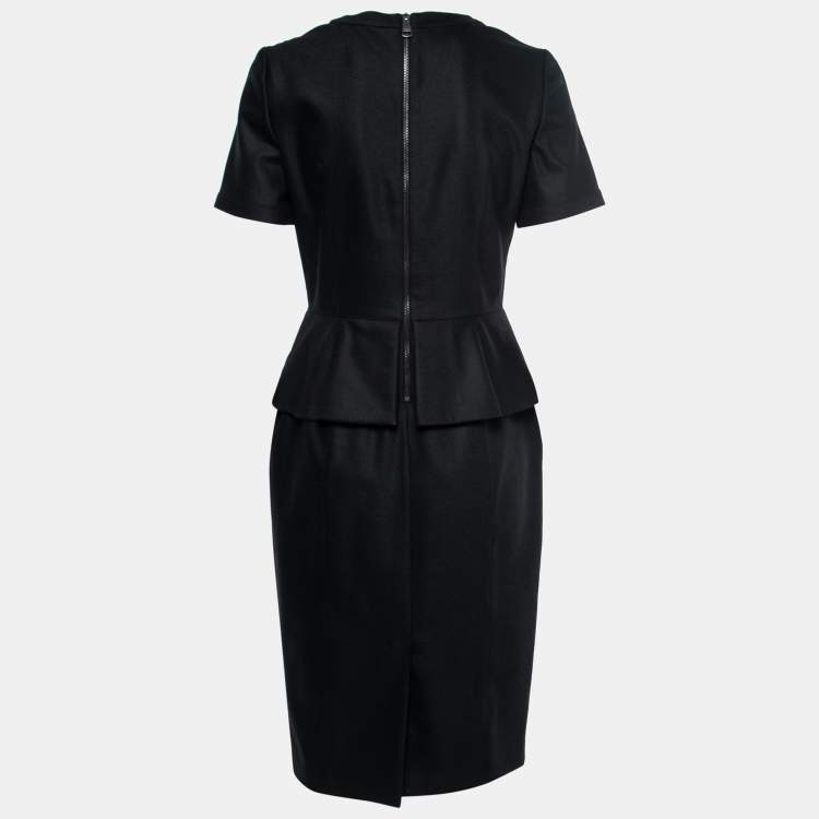 Burberry★Black Sleeveless Dress Buttoned Pleated Front Burberry - Black Sleeveless Sheath Dress w/ Epaulette