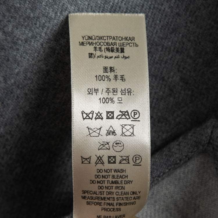 Pre Owned Burberry Grey Check Wool Reversible Cape One Size