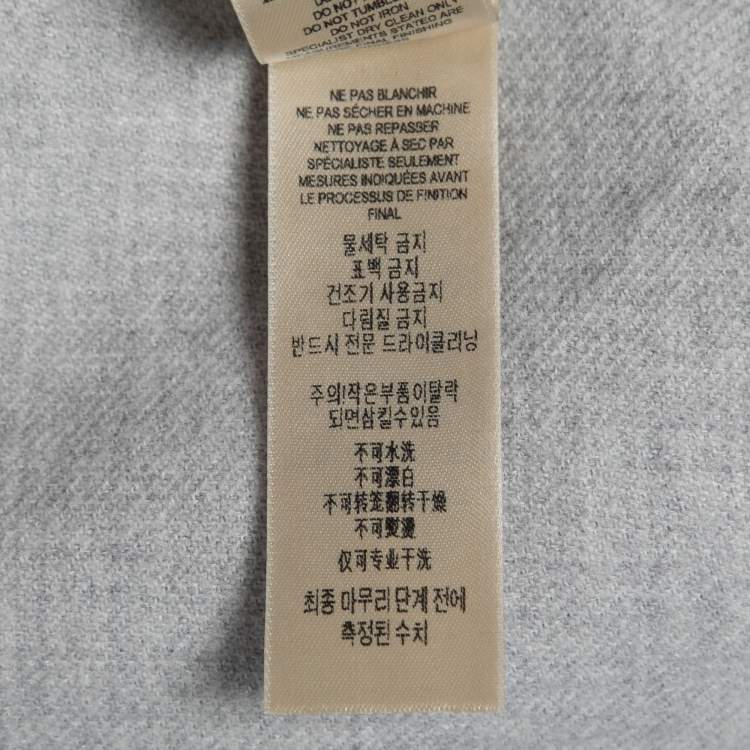 Pre Owned Burberry Grey Check Wool Reversible Cape One Size