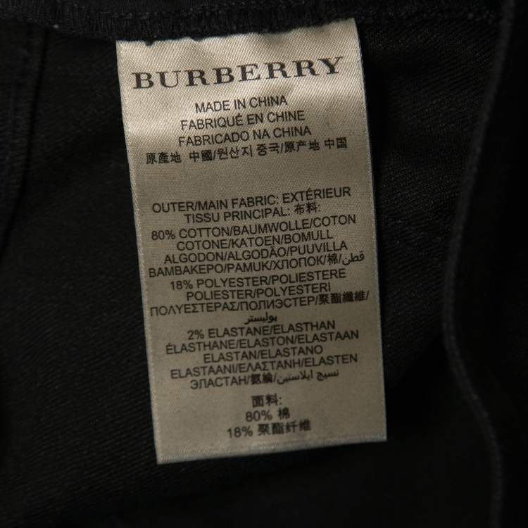 Pre Owned Burberry Black Denim Regular Fit Jeans S Waist 26" 
