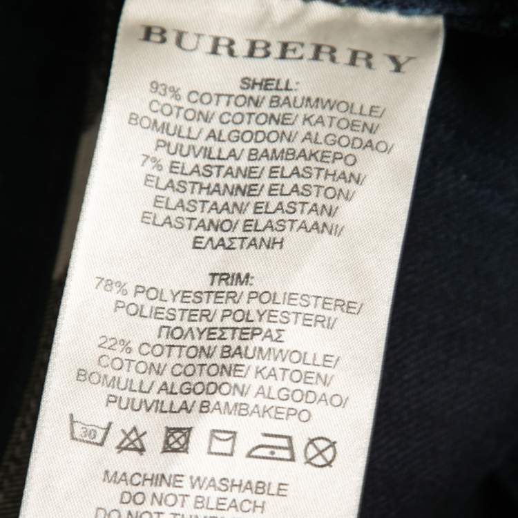 Pre Owned Burberry Blue Denim Thurlestone Skinny Leg Jeans M Waist 34"
