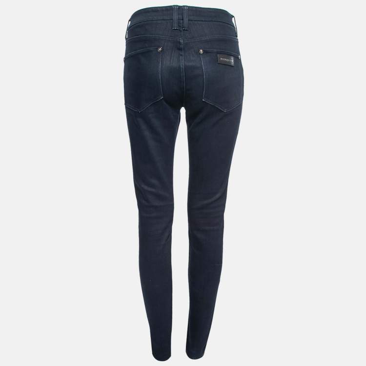 Pre Owned Burberry Blue Denim Thurlestone Skinny Leg Jeans M Waist 34"