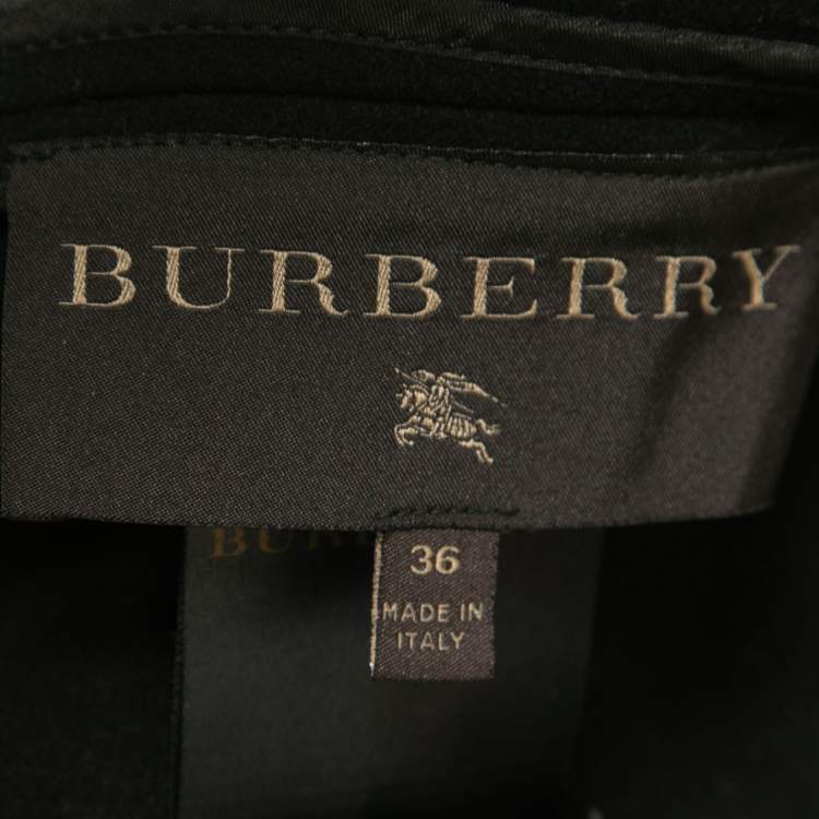 Pre Owned Burberry Vintage Black Felt Wool Cape XS
