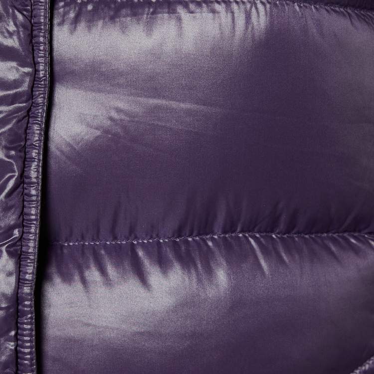 مملوكة مسبقًا Burberry Purple Synthetic Quilted Puffer Jacket M