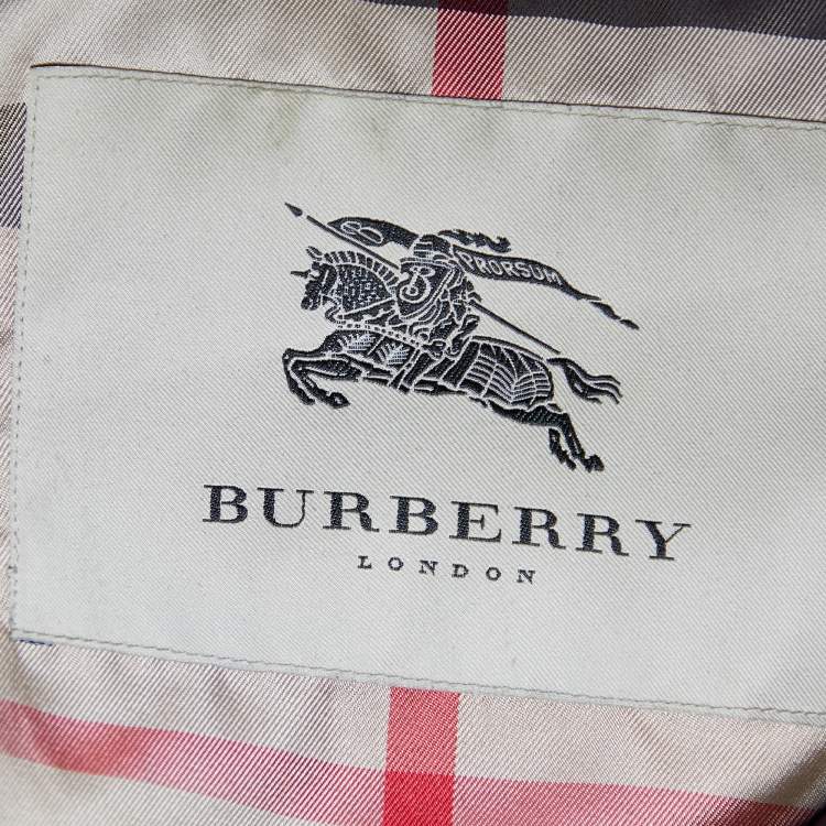 مملوكة مسبقًا Burberry Purple Synthetic Quilted Puffer Jacket M