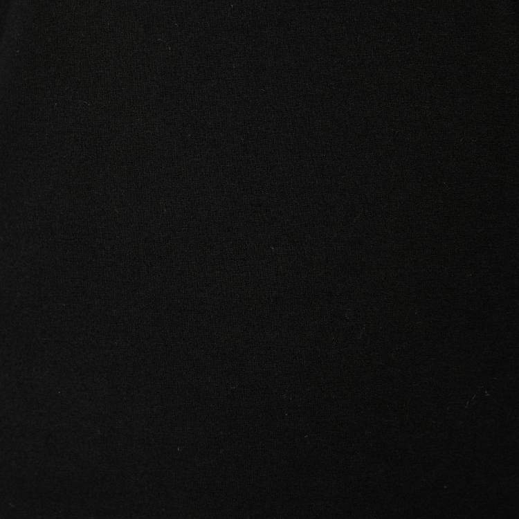 Pre Owned Burberry Black Cotton Contrast Elbow Detail Long Sleeve T-Shirt S