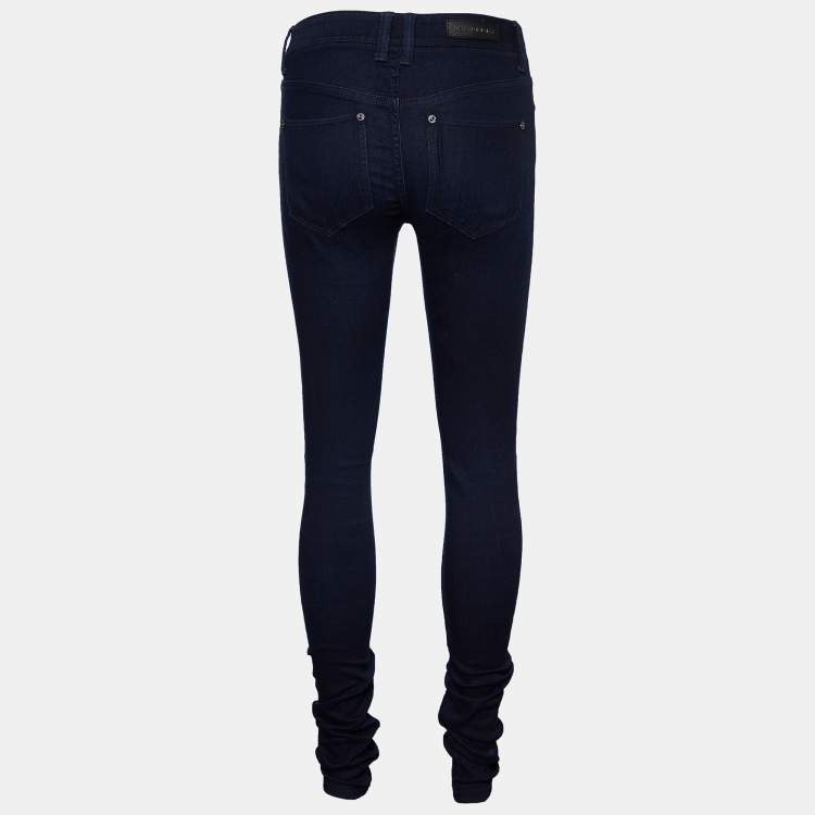 Pre Owned Burberry Navy Blue Denim Thurlestone Skinny Jeans S Waist 28"