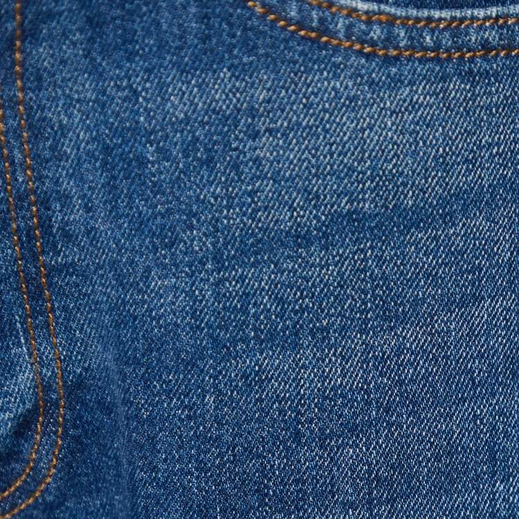 Pre Owned Burberry Navy Blue Denim Skinny Jeans S Waist 28"