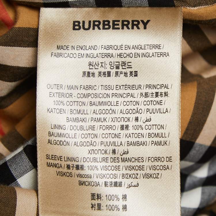 Pre Owned Burberry Beige Gabardine Belted Trench Coat S
