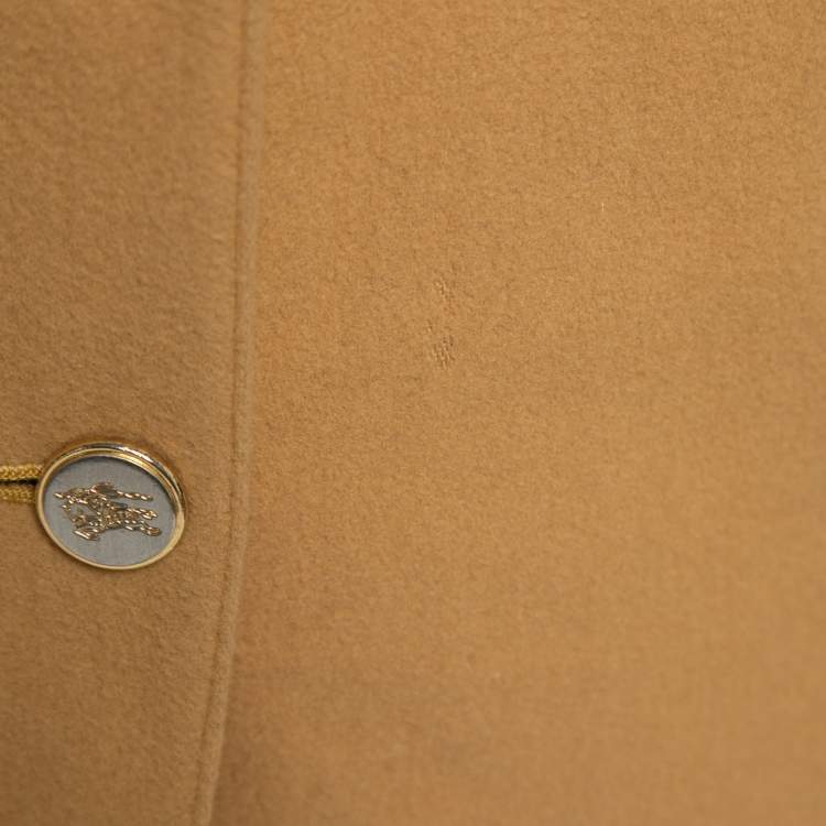 Pre Owned Burberry Vintage Beige Wool & Cashmere Single-Breasted Blazer M