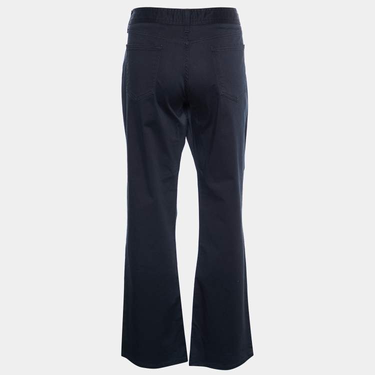 مملوكة مسبقًا Burberry Black Cotton Straight Fit Jeans L/Waist 36"