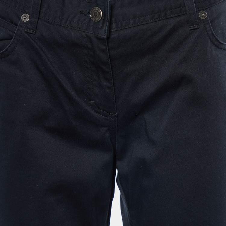 مملوكة مسبقًا Burberry Black Cotton Straight Fit Jeans L/Waist 36"