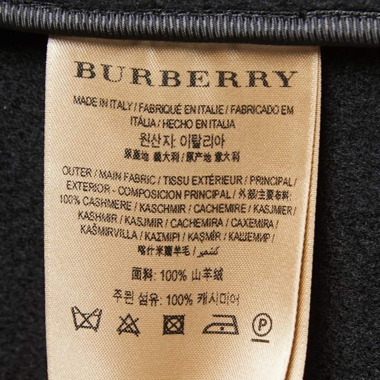 Pre Owned Burberry Black Cashmere Cape Coat XS