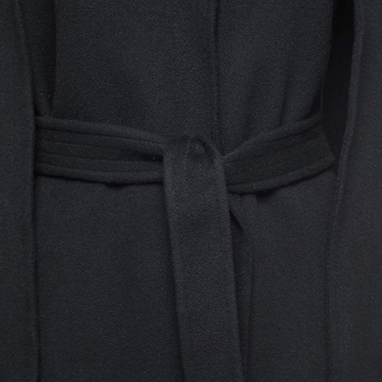Pre Owned Burberry Black Cashmere Cape Coat XS