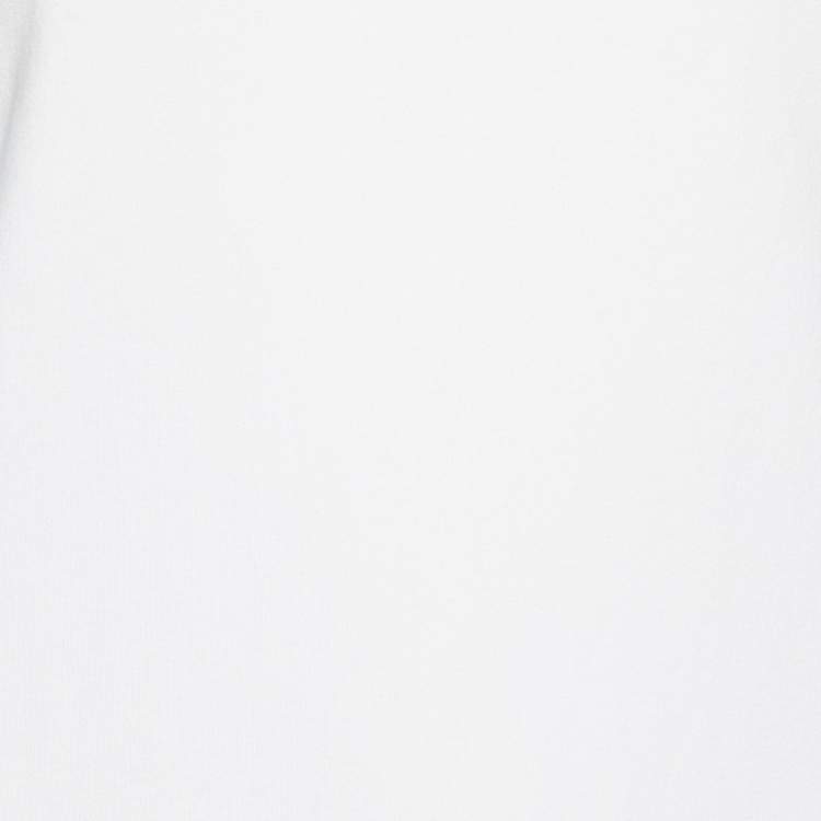 Pre Owned Burberry White Cotton Knit Round Neck T-Shirt S