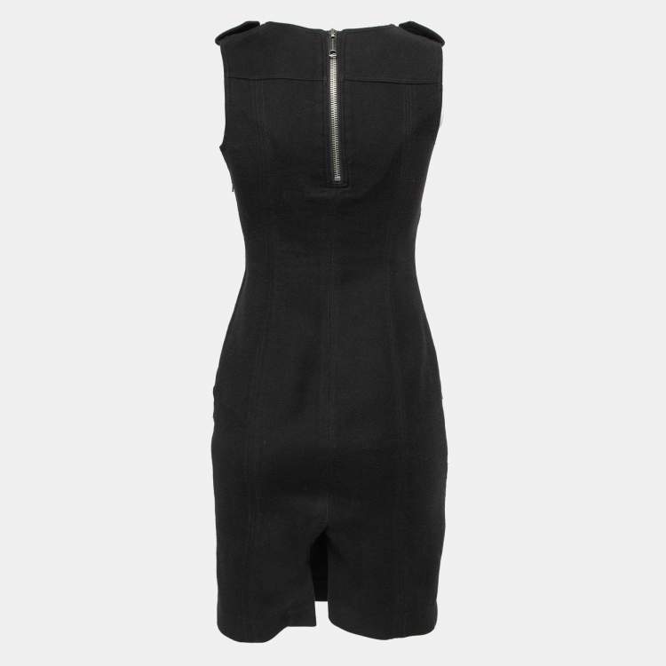 Pre Owned Burberry Black Sleeveless Midi Dress XS
