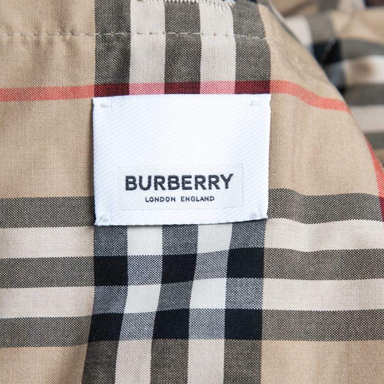 Pre Owned Burberry Black Synthetic Diamond Quilted Jacket M
