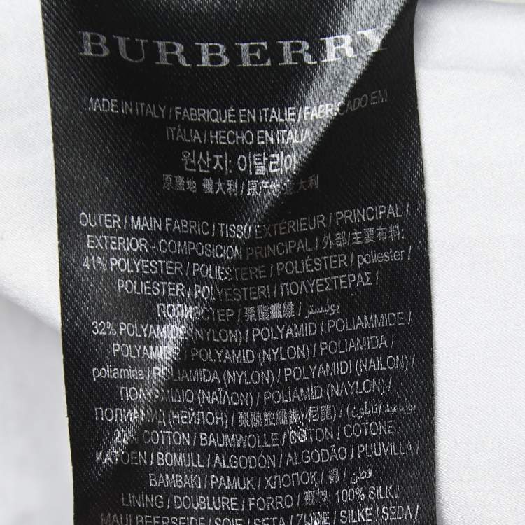 Pre Owned Burberry Blue Floral Embroidered Tulle Midi Skirt L