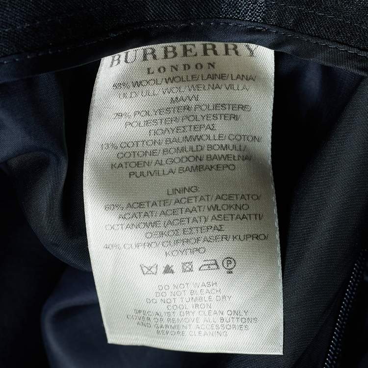 Pre Owned Burberry Charcoal Grey Checkered Wool Blend Belted Mini Skirt S