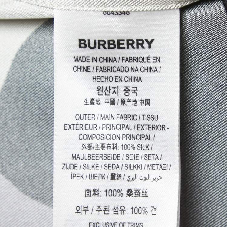 Pre Owned Burberry Multicolor Printed Silk Long Sleeve Shirt XS