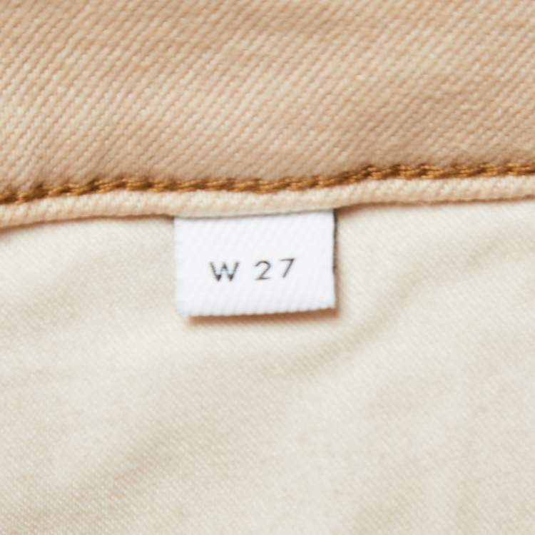 Pre Owned Burberry Beige Denim Slim-Fit Jeans M Waist 28"