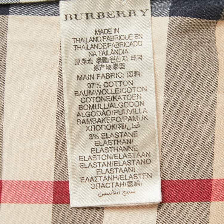 Pre Owned Burberry Beige Nova Check Cotton Button Front Full Sleeve Shirt XL