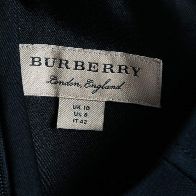 Pre Owned Burberry Black Crepe Wool Sleeveless Top M