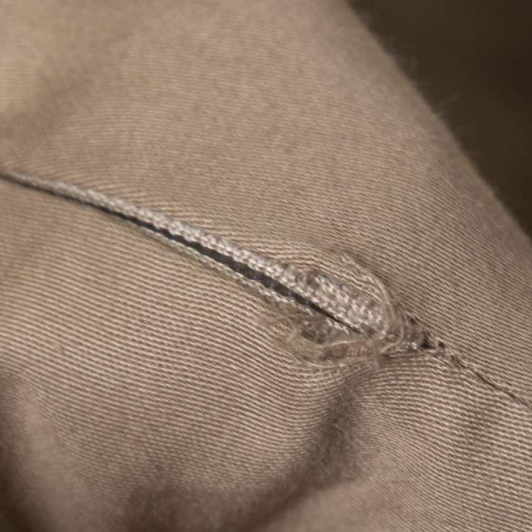 Pre Owned Burberry Beige Cotton Knee-Length Skirt S