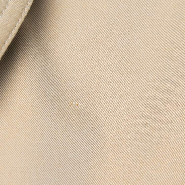 Pre Owned Burberry Beige Cotton Double Breasted Belted Trench Coat M