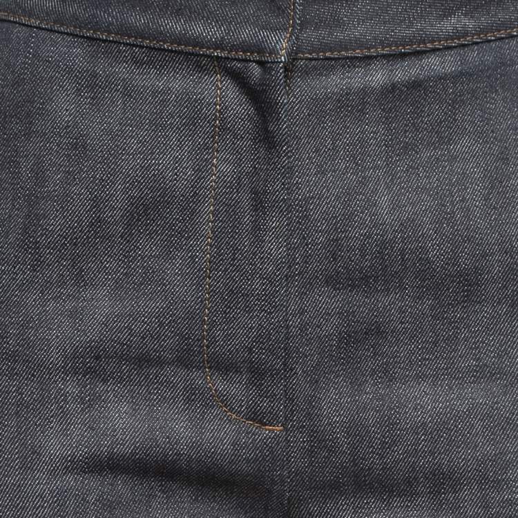 Pre Owned Burberry Dark Blue Denim High Waist Jeans S Waist 26"