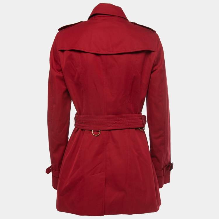 LOUIS VUITTON Cotton Jacket 34 Red Authentic Women Used from Japan