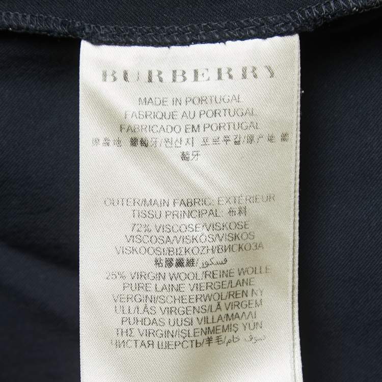 مملوكة مسبقًا Burberry Black Crepe Trousers S 
